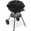 Galileo Barbecue a Carbonella Carbone BBQ da Giardino Esterno in Acciaio Ø 41 cm / 69h cm con Coperchio e Ruote - BestBQ 5906124