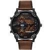 Diesel Orologio Mr. Daddy da uomo, Movimento multifunzionale al quarzo a tre lancette con cinturino in acciaio inossidabile