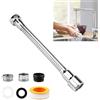 XZMCAT 1 Pezzo Prolunga per Rubinetto Cucina, 360° Girevole Estensore Rubinetto, Doccetta Estensibile per Lavandino, Acciaio Inox Aeratore Rompigetto Rubinetto per Cucine, Toilette, Bagni e Lavandini (20CM)