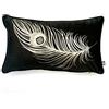 HOUSE LLEWELYN - BOWEN Laurence Llewelyn-Bowen Dandy-Cuscino Imbottito in Velluto, 100% Poliestere, Nero, 1 Count (Pack of 1)