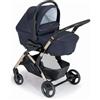 Cam DUETTO Fluido Easy Blu Telaio Oro Rosa Passeggino Carrozzina e Borsa