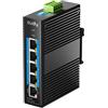 Wi-TeK IG1005P Switch PoE+ industriale 5 porte Gigabit con 4 PoE+ - Wi-Tek