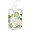 Michel Design Works Foaming Hand Soap 17,8 oz, Magnolia Petals Scent and Design, burro di karité e aloe vera, bellissimo contenitore quadrato con pompa