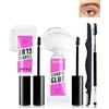 LYSdefeu Gel per Sopracciglia, 2 Pezzi, Trasparente, Naturale, Resistente all'Acqua, per 16 Ore, con 2 Strumenti per Sopracciglia, Set da 1 + 1 Trasparente