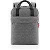 Reisenthel allday Backpack M Twist Silver - Zaino Versatile per la Vita Quotidiana, Viaggi, Shopping o Lavoro - Idrorepellente, Approvato per Il Bagaglio a Mano