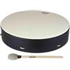 Remo World Percussion - Buffalo Drum - 22 x 3,5 - Guscio Acousticon, Pelle CST accordata, Manico in nylon morbido, inclusa mazza, Finitura nera opaca - E1-0322-71-CST