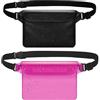 HREDZEO Borsa Beach Pouch Impermeabile, 2 Pcs con Cinturino in Vita Regolabile, Mare Uomo, Galleggiante per Sport Pesca Vela Escursione