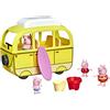 Peppa Pig - Camper alla Spiaggia, Veicolo Giocattolo per età Prescolare, 10 Pezzi, Ruote Che Girano, dai 3 Anni in su, Multicolore