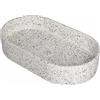 kamalu Lavabo da appoggio ovale con finitura terrazzo stracciatella | KTERL-600STR- KAMALU