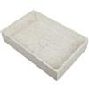 KAMALU Lavabo da appoggio rettangolare con finitura terrazzo beige | KTERD-600BE