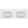 kamalu lavabo da incasso doppia vaschetta 120cm in solid surface | klit-1200ss