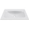 KAMALU Lavabo da incasso per mobili 60,5 cm in keratek bianco opaco | KK-6005BEL