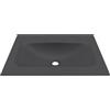 kamalu Lavabo da incasso per mobili 60.5 cm in keratek nero opaco | KK-6005NEL- KAMALU