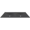 kamalu lavabo incasso doppia vasca per mobili 120,5 cm nero opaco | kk-1205nelv