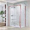 kamalu box doccia 80x120 telaio oro rosa vetro 8mm | ksa5000rg