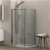 KAMALU Box doccia semicircolare 80x80 altezza 180cm vetro trasparente | K400