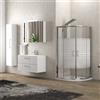 KAMALU Box doccia semicircolare 80x80 vetro serigrafato altezza 180cm | K400