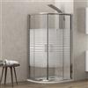 KAMALU Box doccia 90x90 semicircolare vetro serigrafato altezza 180cm | K400