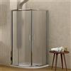 KAMALU Box doccia semicircolare 90x90 cristallo opaco altezza 180cm | K400