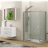 KAMALU Box doccia 120x70 alto 180 cm vetro trasparente K410