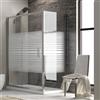 KAMALU Box doccia angolare 100x80 altezza 180 vetro serigrafato K410NS