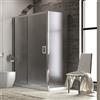 KAMALU Box doccia angolare 120x80 vetro opaco altezza 180cm K410NS