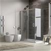 KAMALU Box doccia 120x80 cm alto 180cm vetro trasparente K410NS