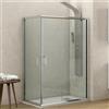 KAMALU Box doccia angolare 120x80 altezza 180 cm vetro trasparente K410