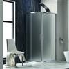 kamalu box doccia semicircolare 90x90 vetro satinato anticalcare kf2000