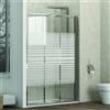 KAMALU Porta doccia 95cm vetro serigrafato altezza 180cm KP3000