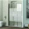 KAMALU Doccia nicchia 135cm vetro serigrafato altezza 180cm KP3000