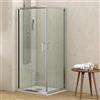 kamalu box doccia ad angolo 70x70 altezza 170 cristallo trasparente k410