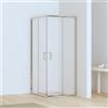 KAMALU Box doccia angolo 90x90 altezza 170cm vetro anticalcare trasparente | CHIARA EDGE-Q