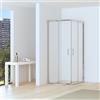 KAMALU Box doccia 70x90 altezza 170cm vetro anticalcare trasparente | CHIARA EDGE-Q