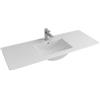 kamalu lavabo da incasso per mobili 120 cm in ceramica bianca | litos-k7012