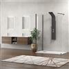 kamalu box doccia walkin 70x90 angolare profilo nero | kw4000b