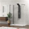 kamalu doccia walk in 80x120 angolare profilo nero | kw4000b