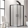 kamalu box doccia 90x90 colore nero vetro opaco | kf1000b