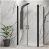 kamalu box doccia 70x70 nero apertura saloon altezza 200h | ks2800as