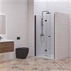 KAMALU Porta doccia a libro 60 cm colore nero altezza 200h | KAM-KS700N