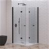 kamalu box doccia 70x70 cm doppia apertura a libro colore nero | ks7000n