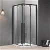 kamalu box doccia 70x70 colore nero doppio scorrevole vetro 8mm | ksa1000b