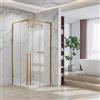 kamalu box doccia 70x90 colore oro satinato doppio scorrevole vetro 8mm | ksa1000g