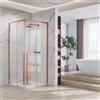 kamalu box doccia 70x90 colore oro rosa doppio scorrevole vetro 8mm | ksa1000rg