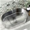 KAMALU Lavabo appoggio in acciaio finitura spazzolata | KJ5500CR
