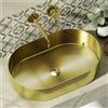 KAMALU Lavabo appoggio in acciaio inox finitura oro spazzolato | KJ5500G