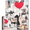 Tucocoo Puzzle di Banksy Girl per adulti, 1000 pezzi, palloncino rosso, graffiti, puzzle artistici per adulti, puzzle fai da te per la decorazione della casa, puzzle impegnativo per la famiglia