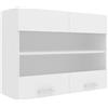 VCM Armadio da Cucina Larghezza 80 cm Anta Vetro Opaco Armadio a Muro Cucina Mobili Esilo Armadio da Cucina Larghezza 80 cm Anta Vetro Opaco Armadio a Muro Cucina Mobili Esilo Bianco