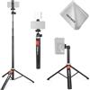 NEEWER Treppiede Telefono Fotocamera con Portacellulare e Telecomando, Cavalletto Selfie Stick in Metallo da 160cm per Video Vlog Viaggio Compatibile con iPhone Canon Sony Nikon, Panno Pulizia, TS05