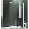 KAMALU Parete doccia walkin 70 cm con profilo bianco opaco KW-100W